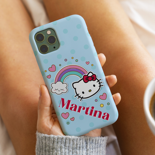 Cover iPhone Protettiva personalizzata Hello Kitty con nome