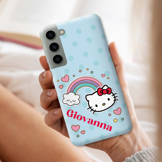 Cover Protettiva Design Hello Kitty per Samsung personalizzata con nome
