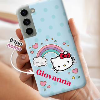 Cover Protettiva Design Hello Kitty per Samsung personalizzata con nome