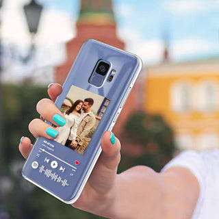 Cover Trasparente per Samsung Personalizzata con foto e brano Spotify scansionabile