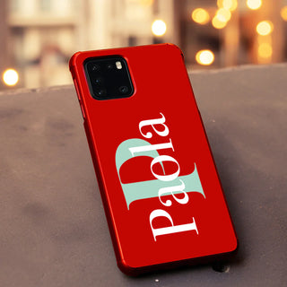 Customizable protective cover with name and initials for Samsung