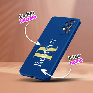 Customizable protective cover with name and initials for Samsung