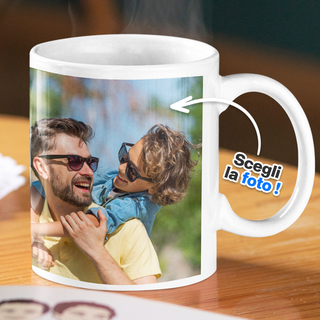 White Ceramic Mug with Personalized Photo