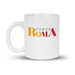 Tazza Bianca personalizzabile con nome Forza Roma