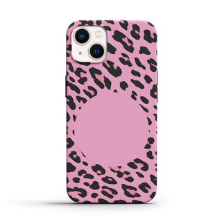 Personalized Pink Spotted Protective iPhone Cover with name and initials