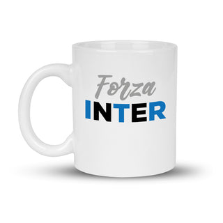Tazza Bianca personalizzabile con nome Forza Inter