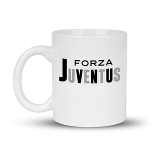 Tazza Bianca personalizzabile con nome Forza Juventus