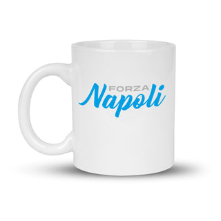 Tazza Bianca personalizzabile con nome Forza Napoli