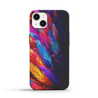 Personalized Protective iPhone Cover Feathers Colored with name