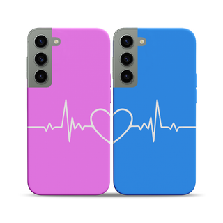 Personalized Double Beat Samsung protective couple cover with name