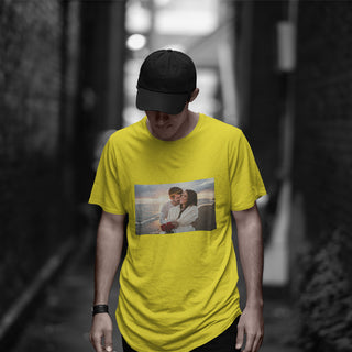 Yellow T-shirt customizable with photo/phrase/initials