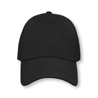 Black hat with visor. Customizable with embroidered golf-style initials.