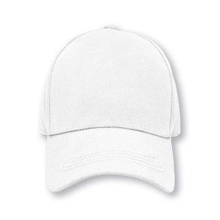 White hat with visor. Customizable with embroidered golf style name.