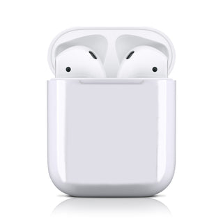 White wireless earphones customizable with name and initials