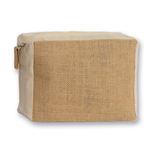 Natural jute beach clutch bag personalized with initials and name