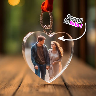 5x5 plexiglass heart key ring customizable with photo