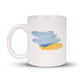 White mug customizable with name + man pattern