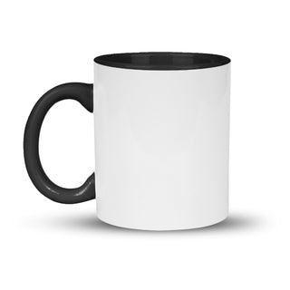 Black Ceramic Mug with Personalized Name and Initials