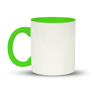 Light Green Ceramic Mug with Personalized Name and Initials