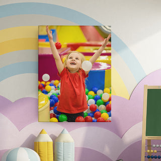 Customizable canvas picture with children's photos measuring 40 x 30