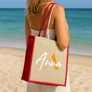 Borsa mare personalizzata con iniziali e nome