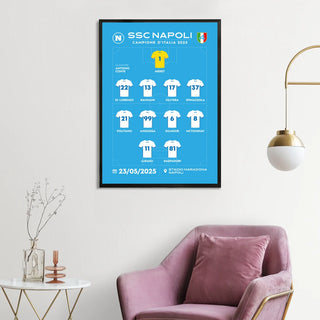 Quadro 4° Scudetto SSC Napoli Formazione 24/25