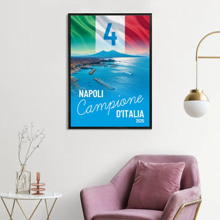Quadro 4° Scudetto SSC Napoli con Golfo
