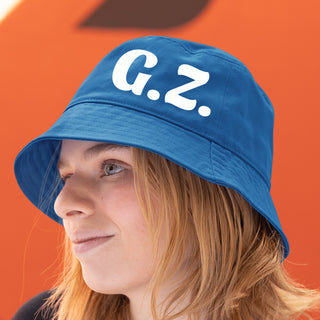 Cappello Blu Miramare personalizzato con iniziali.