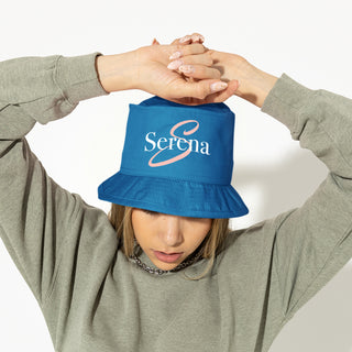 Cappello Blu Miramare personalizzato con iniziali e nome.