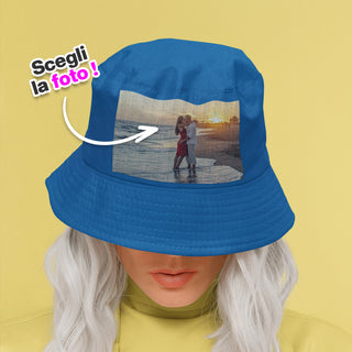 Cappello Blu Miramare personalizzato con foto