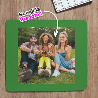 Green Mousepad Personalized with photo.