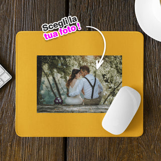 Tappetino Mouse Giallo Personalizzato con foto