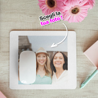 White Mouse Pad Personalized with photo