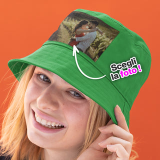 Miramare Green Hat personalized with photo.