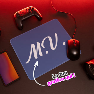 Blue Mouse Pad Personalized with initials