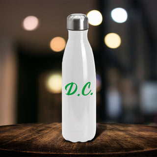 White Water Bottle Personalized with initials, 500ml 304 Double Wall Steel