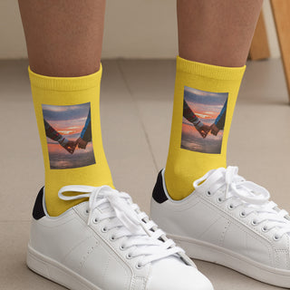 Customizable socks with photo cotton fabric