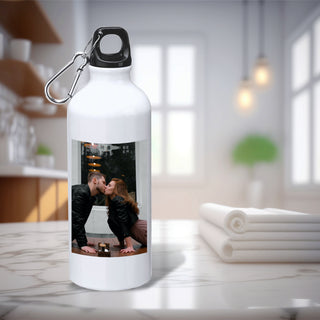 Borraccia in Alluminio 500ml Bianca Personalizzata con foto